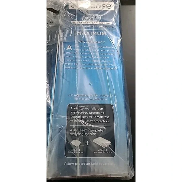 Allerease Zippered Mattress Protection Waterproof Allergen Barrier Twin Cover - Picture 3 of 5